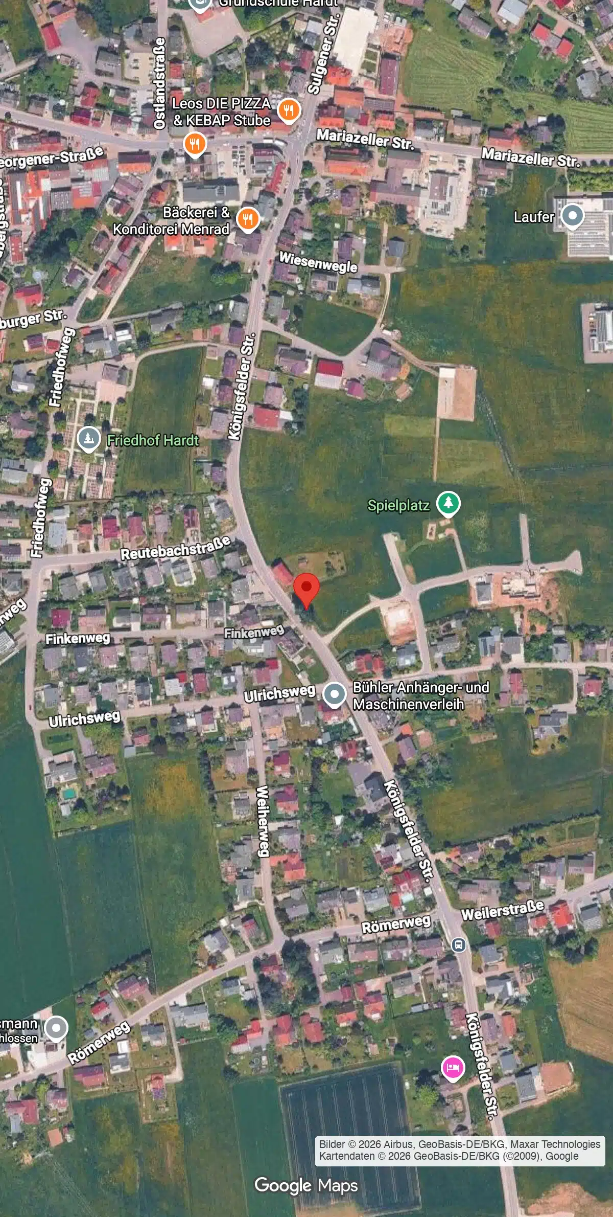 Luftbild von Hardt: Lage von Heimatblick an der Königsfelder Straße 33 + 35